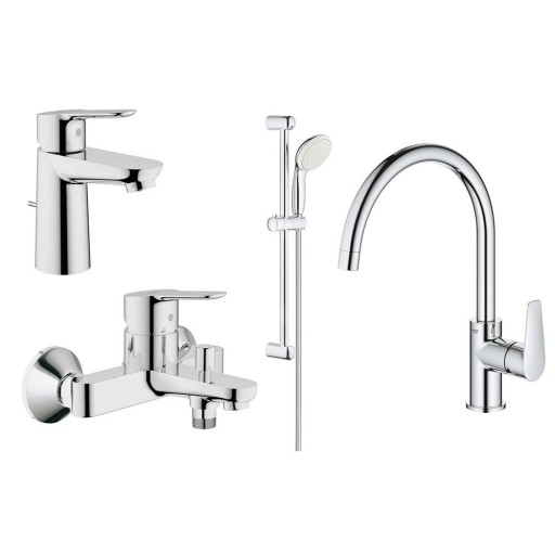 Set baterii baie si bucatarie Grohe Bauedge bara(GRO112927,31367001)