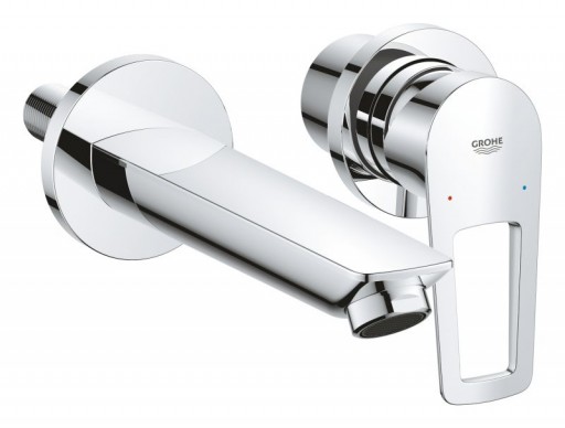 Baterie lavoar Grohe Bauloop, montaj in perete, corp incastrat inclus,crom,proiectie 17 cm, model 2022 crom-20289001