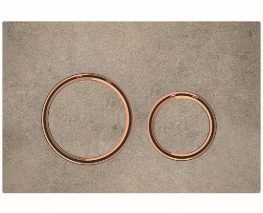 Clapeta actionare Geberit Sigma21 aspect beton detalii rose-gold