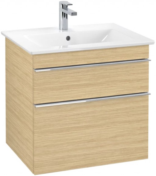 Dulap baza suspendat Villeroy&Boch Venticello 603x590x502 mm cu doua sertare stejar Nordic