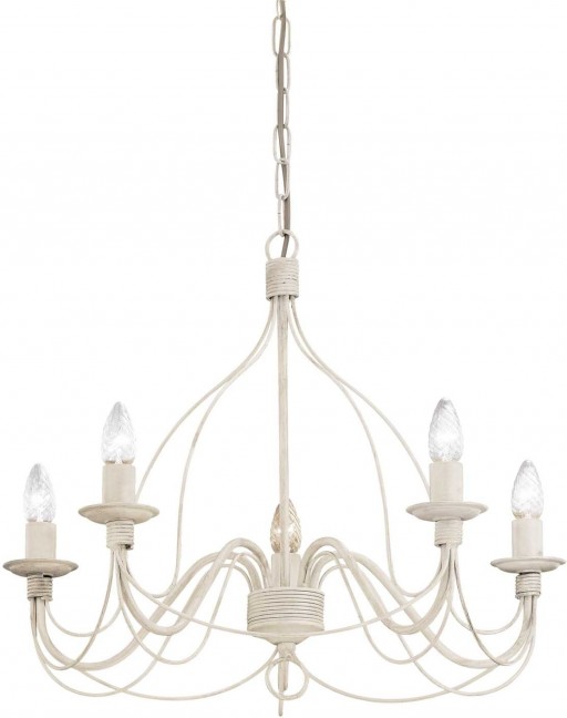 Candelabru Ideal Lux Corte SP5 max 5x40W E14 d64cm alb