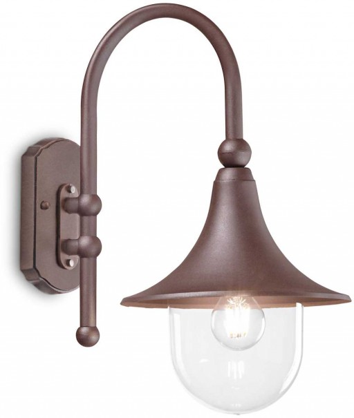 Aplica de exterior Ideal Lux Cima AP1 1x60W 25x46cm cafea