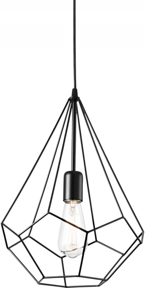 Pendul Ideal Lux Ampolla-3 SP1 max 1x60W E27 d30cm h max 120cm negru