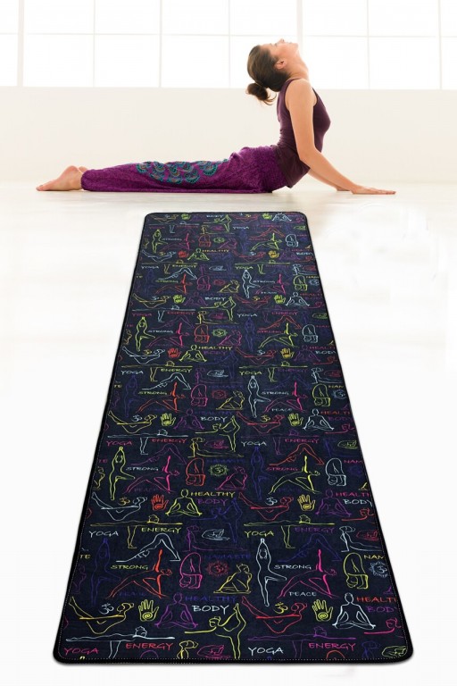 Saltea fitness/yoga/pilates Strong Djt, Chilai, 60x200 cm, poliester, multicolor