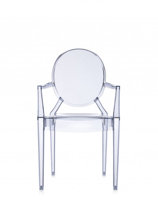 Set 2 scaune Kartell Louis Ghost design Philippe Starck bleu transparent