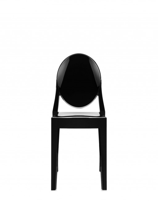 Set 2 scaune Kartell Victoria Ghost design Philippe Starck negru lucios