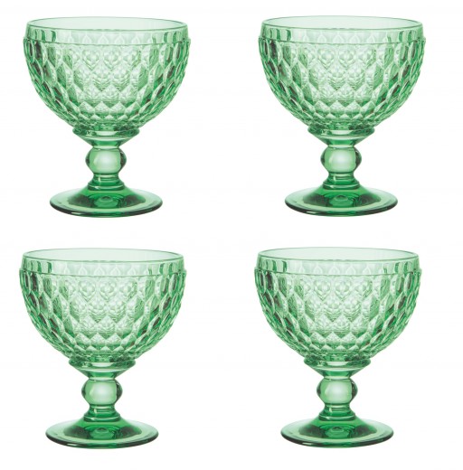 Set 4 pahare Villeroy & Boch Boston Champagne Green 0.40 litri