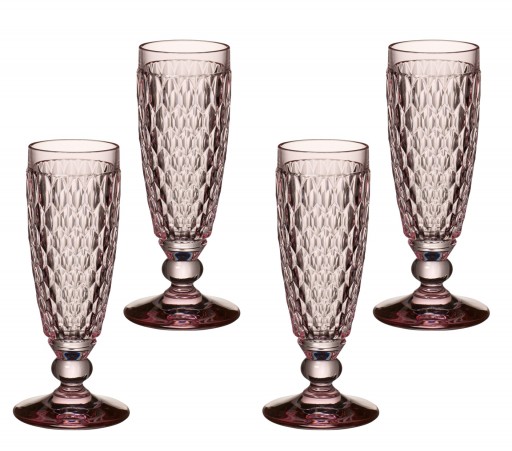 Set 4 pahare sampanie Villeroy & Boch Boston Flute roz 163mm 0 15 litri