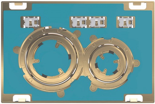 Clapeta actionare Geberit Sigma21 faiantabila - detalii alama