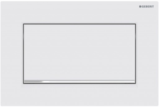 Clapeta actionare start/stop Geberit Sigma30 alb mat - detalii crom