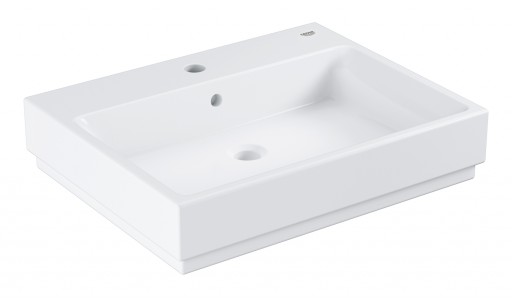 Lavoar Grohe Cube Ceramic 60, montaj pe blat Pure Guard, alphine white - 3947700H