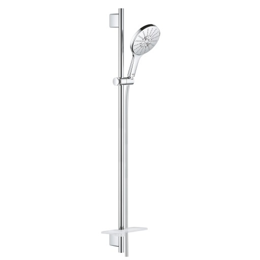 Set de dus Grohe Rainshower SmartActive 150 cu para de dus 3 jeturi furtun 175cm bara de dus 80cm si savoniera crom