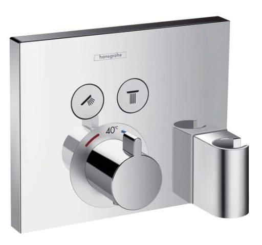 Baterie cada termostatata Hansgrohe ShowerSelect, agatatoare dus, montaj incastrat, crom - 15765000