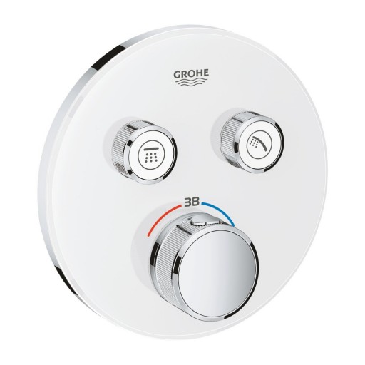 Baterie cada termostatata Grohe Grohtherm SmartControl, 2 iesiri, montaj incastrat, moon white - 29151LS0