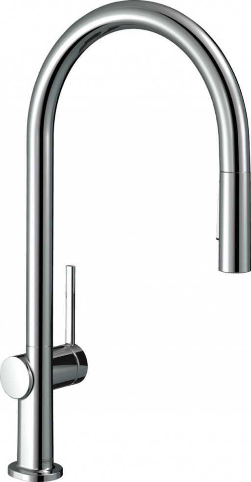 Baterie bucatarie Hansgrohe Talis M54 210, dus extractibil cu 2 jeturi, crom - 72800000