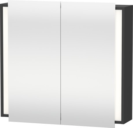 Dulap cu oglinda si iluminare Duravit Ketho 80x75cm grafit mat