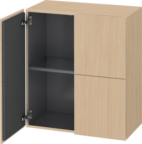 Dulap suspendat Duravit L-Cube cu doua usi 70x80x36.3cm stejar natur