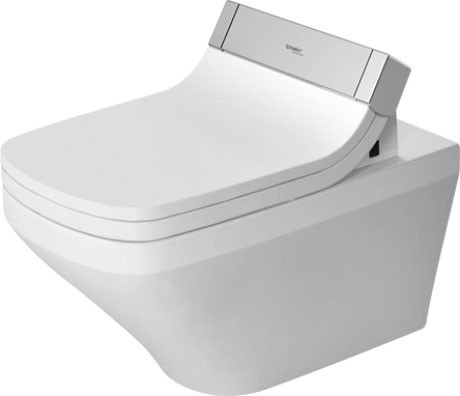 Vas WC suspendat Duravit DuraStyle Rimless 62cm pentru capac cu functie de bideu SensoWash finisaj WonderGliss