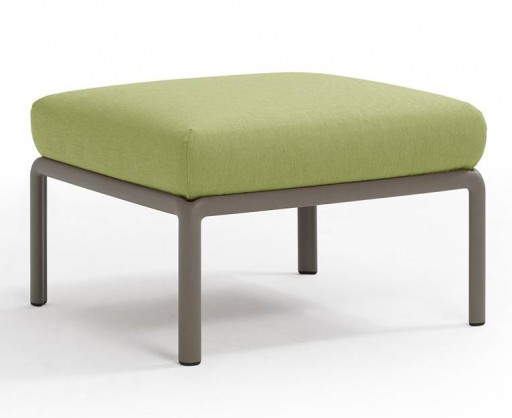 Pouf exterior Nardi Komodo 5 72x72cm cadru tortora perna verde avocado Sunbrella