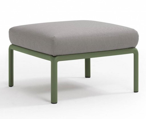 Pouf exterior Nardi Komodo 5 72x72cm cadru verde perna gri komodo