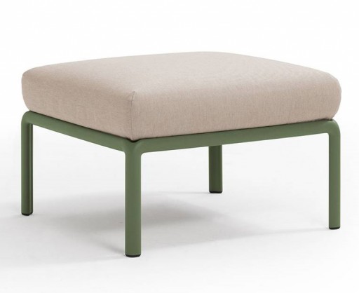 Pouf exterior Nardi Komodo 5 72x72cm cadru verde perna canvas Sunbrella