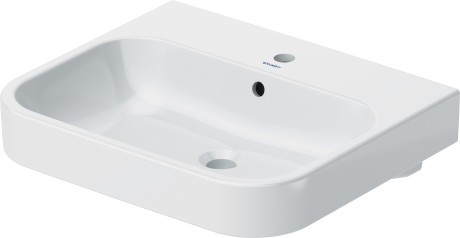 Lavoar Duravit Happy D.2 60x50.5cm montare pe mobilier WonderGliss alb