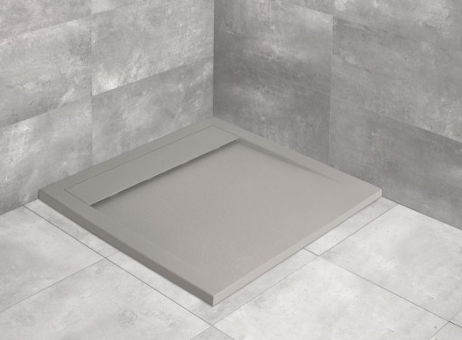 Cadita dus patrata slim Radaway Teos C 90x90x4cm marmura ciment