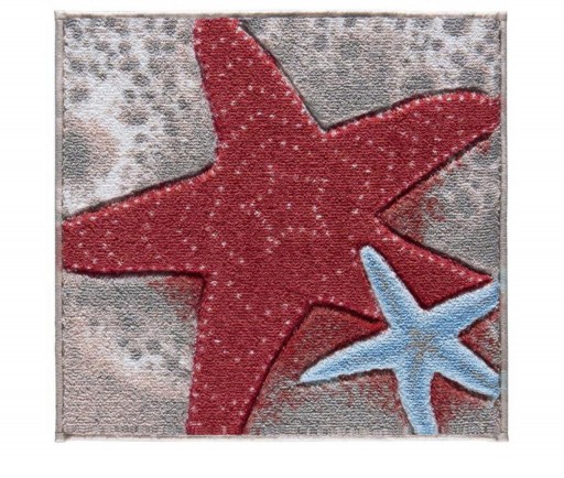 Covoras de baie, Confetti, Sea Star, 50x57 cm, Poliamida, Coral