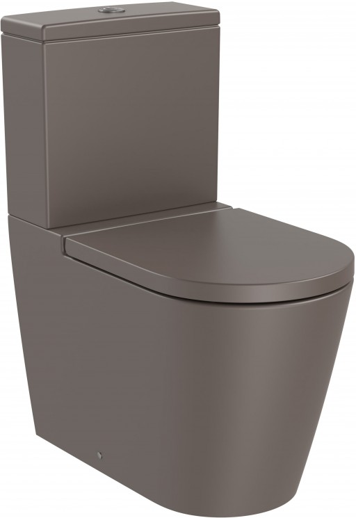 Vas wc Roca Inspira Round Rimless back-to-wall 375x645mm cafea