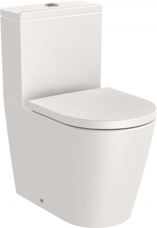 Vas wc Roca Inspira Round Rimless Compact back-to-wall 375x600mm bej