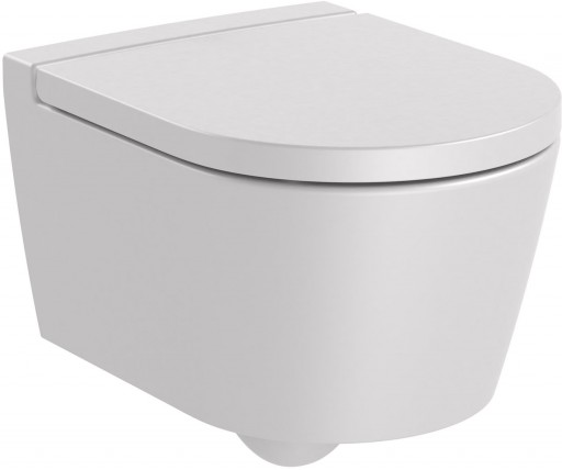 Vas wc suspendat Roca Inspira Round Compact Rimless 370x480cm perla