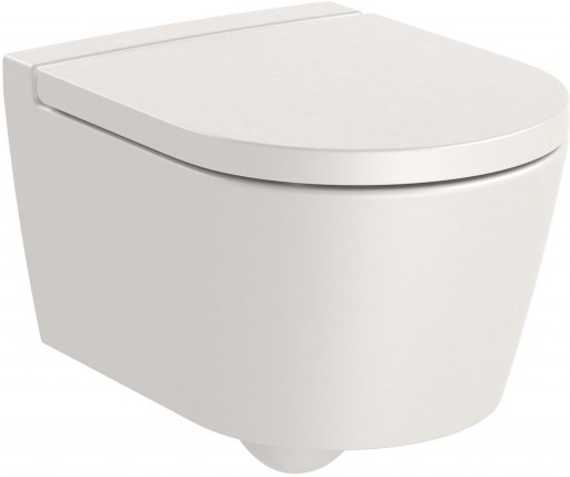 Vas wc suspendat Roca Inspira Round Compact Rimless 370x480cm bej