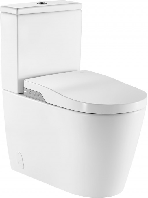 Set complet vas wc Roca Inspira In-Wash Rimless 390x680mm cu functie de bideu cu rezervor asezat si capac inchidere lenta alb