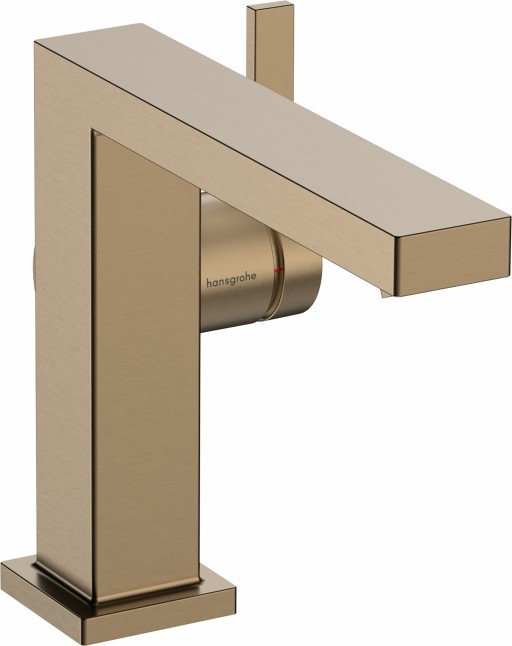 Baterie lavoar Hansgrohe Tecturis E 110 Fine CoolStart ventil click-clack bronz periat