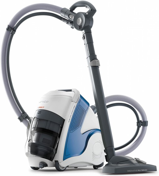 Aspirator Polti Unico MCV 8o Total Clean Turbo, Filtrare Multiciclonica 5 Stadii, Functie Igienizare Abur si Uscare , 2200 W, Filtru Hepa, Alb Albastru