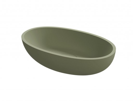 Lavoar oval tip bol Riho Escala 55x32cm Solid Surface verde