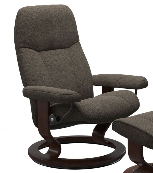 Fotoliu Stressless Consul Classic M cadru maro tapiterie textil Linden Brown