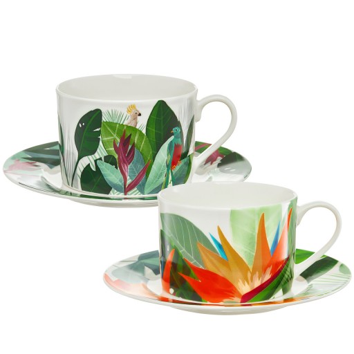 Set de cafea / ceai 4 piese Paradise, Ambition, 220 ml, portelan, multicolor