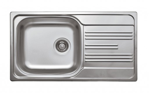 Chiuveta bucatarie inox cu picurator crom satin, 78x44 cm, Deante Xylo