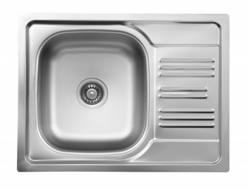 Chiuveta bucatarie inox cu picurator crom satin, 58x44 cm, Deante Xylo