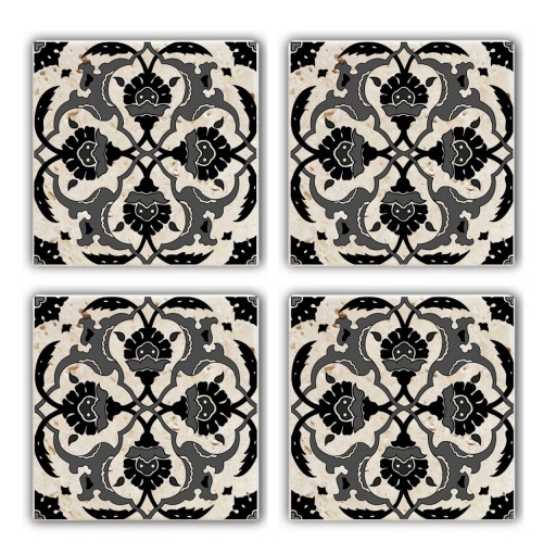 Set suporturi de pahare, Taylor, 366TYR1134, Piatra, 10 x 10 x 1 cm, 4 piese, Multicolor