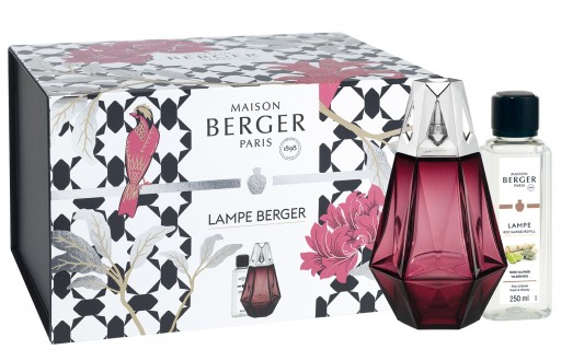 Set Maison Berger lampa catalitica Prisme Grenat cu parfum Terre Sauvage