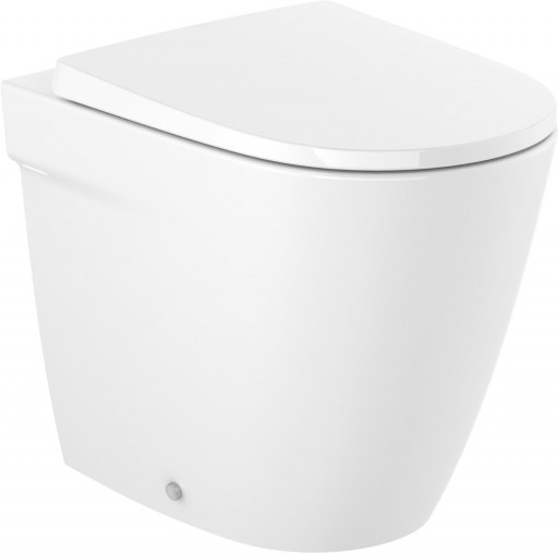 Vas wc Roca Ona Compact Rimless back-to-wall alb