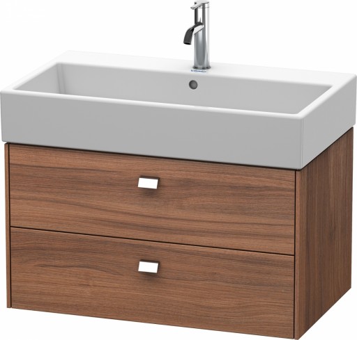 Dulap baza suspendat Duravit Brioso 784x442mm cu doua sertare nuc natur manere crom