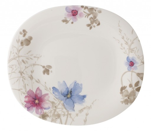 Farfurie plata ovala Villeroy & Boch Mariefleur Gris Basic 29x25cm