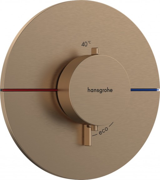 Baterie dus termostatata Hansgrohe ShowerSelect Comfort S cu montaj incastrat necesita corp ingropat bronz periat