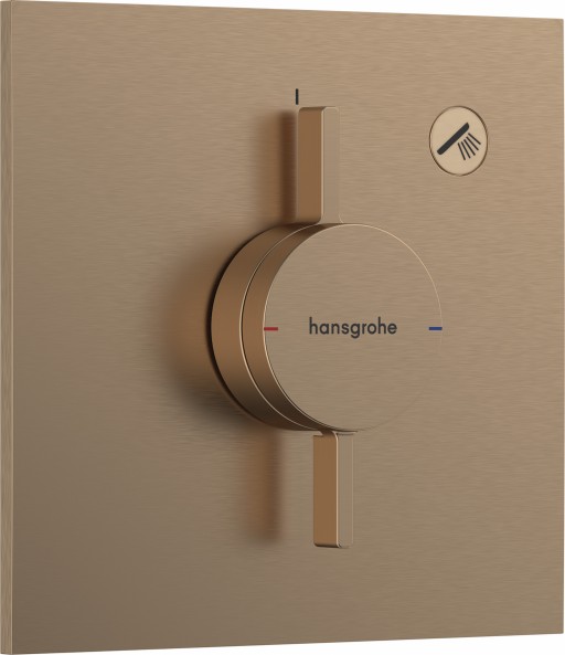 Baterie dus Hansgrohe DuoTurn E cu montaj incastrat necesita corp ingropat bronz periat