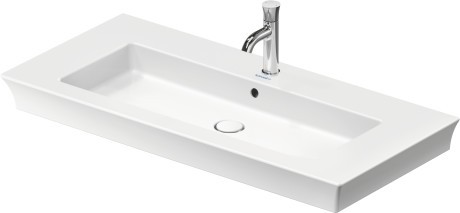 Lavoar Duravit White Tulip 105cm WonderGliss montare pe mobilier ventil ceramic alb