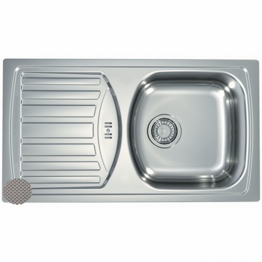 Chiuveta bucatarie inox satin cu picurator, cuva dreapta, Alveus Basic 150