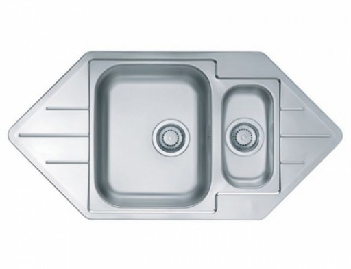 Chiuveta bucatarie inox satin cu doua cuve si picurator Alveus Line 40